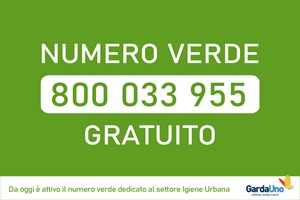 Il numero verde di Garda Uno dedicato al settore Igiene Urbana