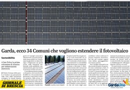 Garda, ecco 34 Comuni che vogliono estendere il fotovoltaico