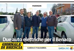 Giornale di Brescia, due auto elettriche per il Benaco