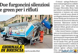 Giornale di Brescia: Salò e Desenzano, due furgoncini silenziosi e green per i rifiuti