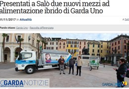 Gardanotizie.it: Presentati a Salò due nuovi mezzi ad alimentazione ibrido di Garda Uno
